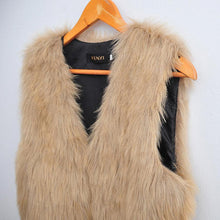 Lady Tops Faux Fur VWaistcoat Warm Coat Outwear Long Hair Jacket veste femme Drop shipping J4U66