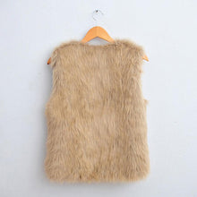 Lady Tops Faux Fur VWaistcoat Warm Coat Outwear Long Hair Jacket veste femme Drop shipping J4U66