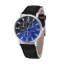 Luxury Brand Mens Crocodile PU Leather Analog Blu-Ray Business Wrist Watch Quality Men Watch Clock relogio masculino J4U66