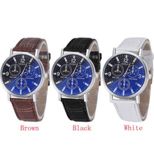Luxury Brand Mens Crocodile PU Leather Analog Blu-Ray Business Wrist Watch Quality Men Watch Clock relogio masculino J4U66