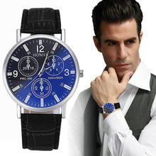 Luxury Brand Mens Crocodile PU Leather Analog Blu-Ray Business Wrist Watch Quality Men Watch Clock relogio masculino J4U66