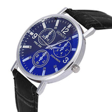 Luxury Brand Mens Crocodile PU Leather Analog Blu-Ray Business Wrist Watch Quality Men Watch Clock relogio masculino J4U66