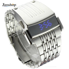 Luxury Brand Stainless Steel Men Blue LED Digital Sport Wrist Watch Watches Men Watch Relogio Masculino J4U66