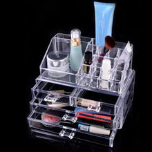 Makeup Cosmetics Jewelry Organizer Clear 3 Drawers Lipstick Box Storage J4U66