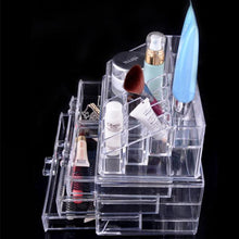 Makeup Cosmetics Jewelry Organizer Clear 3 Drawers Lipstick Box Storage J4U66