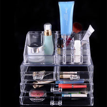 Makeup Cosmetics Jewelry Organizer Clear 3 Drawers Lipstick Box Storage J4U66
