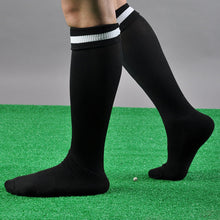 Men Striped Long Socks lacrosse Knee High Socks solid color thick socks  J4U66
