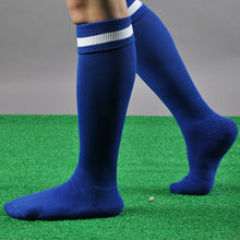 Men Striped Long Socks lacrosse Knee High Socks solid color thick socks  J4U66