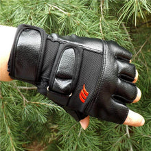 Men Tactical Gloves Men's Outdoor Sport Bicycle Fitness Gloves MittsHalf Finger Leather Gloves Mittens  J4U66