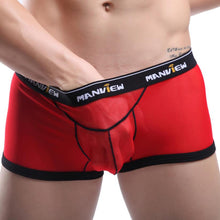 Men Ventilation Sexy Comfy Shorts Men Underwear Men Low Waist Ventilation Sexy Gauze Rose Comfy Shorts Boxer Underpants J4U66