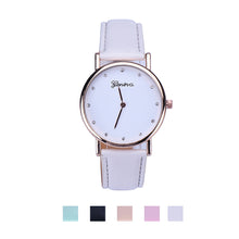 Mens Luxury Women Rhinestone Dial Leather Analog Quartz Wrist Watch watches&  J4U66