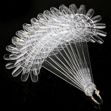 10pc Natural 12 Color Women Ladies False Nail Art Tips Sticks Polish Display Fan Salon Makeup Tools J4U66