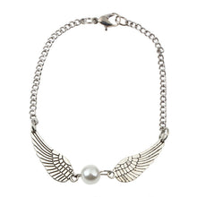 Fashion Silver Imitation Pearl Angel Wings Jewelry Dove Peace Bracelet for Women Lady Beauty Perfect Gift J4U66