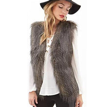 Plus Size Women VSleeveless Coat Outerwear Long Hair Jacket Waistcoat & J4U66