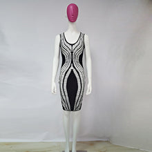 Women Dress Sleeveless Slim Hip Sexyclub Dress Bodycon Dresses Women Cocktail Party Dresses Vestidos J4U66