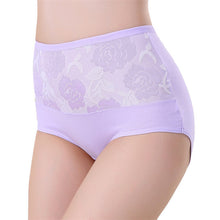 8 Colors High Waist Cotton Women Briefs Sexy Panties Plus Size  J4U66