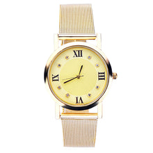 Classic Gold Womens Rhinestone Analog Quartz Stainless Steel Wrist Watch Watches&  J4U66