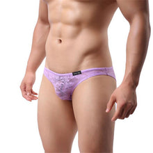 Men Lace T-back Briefs Sexy Underwears  J4U66