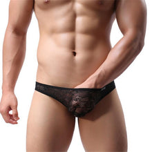 Men Lace T-back Briefs Sexy Underwears  J4U66