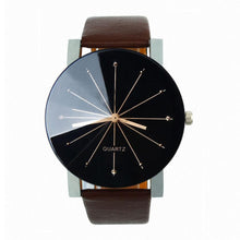 Men Luxury Quartz Dial Clock PU Leather Wrist Watch Round Case Wrist Watches Watch  J4U66