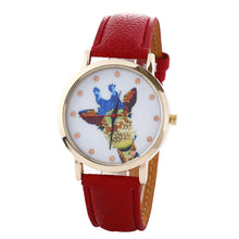 Women Deer Pattern Fashion PU Leather Band Analog Quartz Vogue Wrist Watches Watch  J4U66