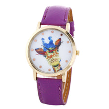 Women Deer Pattern Fashion PU Leather Band Analog Quartz Vogue Wrist Watches Watch  J4U66