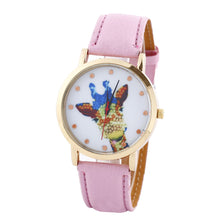 Women Deer Pattern Fashion PU Leather Band Analog Quartz Vogue Wrist Watches Watch  J4U66