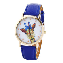 Women Deer Pattern Fashion PU Leather Band Analog Quartz Vogue Wrist Watches Watch  J4U66