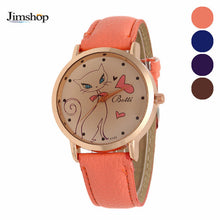 Cartoon Watch Women Fashion Casual Watch Little Cat Pattern Wristwatch Quartz Dress Vogue Watches reloj mujer J4U66