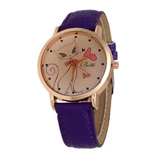 Cartoon Watch Women Fashion Casual Watch Little Cat Pattern Wristwatch Quartz Dress Vogue Watches reloj mujer J4U66