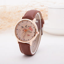 Cartoon Watch Women Fashion Casual Watch Little Cat Pattern Wristwatch Quartz Dress Vogue Watches reloj mujer J4U66