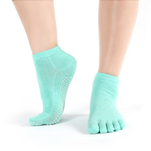 ComWomens Cotton Colorful Non Slip Massage Toe Socks Full Grip With Socks Heel  J4U66