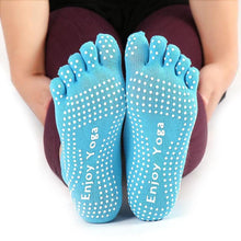 ComWomens Cotton Colorful Non Slip Massage Toe Socks Full Grip With Socks Heel  J4U66