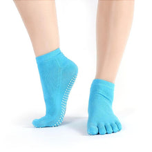 ComWomens Cotton Colorful Non Slip Massage Toe Socks Full Grip With Socks Heel  J4U66