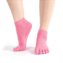 ComWomens Cotton Colorful Non Slip Massage Toe Socks Full Grip With Socks Heel  J4U66