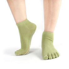 ComWomens Cotton Colorful Non Slip Massage Toe Socks Full Grip With Socks Heel  J4U66