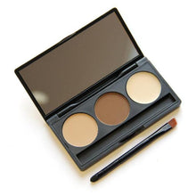 Eyebrow Powder Eye Brow Palette Cosmetic Makeup Shading Kit Brush Mirror  J4U66