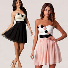 Fashion Sexy Women Vestidos Floral Chiffon Lace Backless Prom Wedding Mini Dresses PromotionClothing J4U66