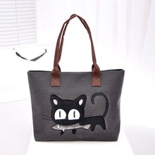 Fashion Women Shoulder Bag Canvas Bag Cute Cat Bag Office Lunch Bag Fast Shipping J4U66