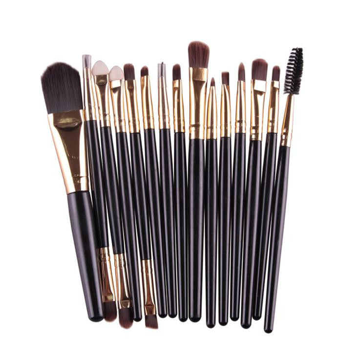 Professional 15pcs Eye Shadow Foundation Eyebrow Lip Brush Makeup Brushes Comestic Tool 1 Set J4U66