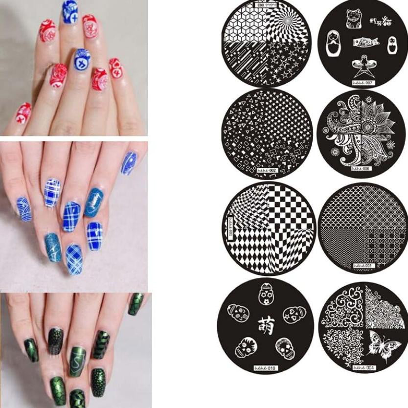 Optional Flower Pattern Nail Art Image Stamp Stamping Plates Manicure Template For DIY hehe Series J4U66