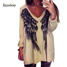 Sexy Blouse Women Real Picture Long Sleeve V Neck Shirt Blouse Top Wing Front Top Shirt J4U66