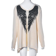 Sexy Blouse Women Real Picture Long Sleeve V Neck Shirt Blouse Top Wing Front Top Shirt J4U66