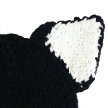 Wool Knitted Cat Hats Baby Girls Shawls Hooded Cowl Beanie Caps With Neck Wrap Kids' Gift J4U66