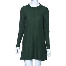 Womens Dresses Ladies Loose Knitted Sweater Jumper Pullover Knitwear Sexy Dress moda mujer J4U66