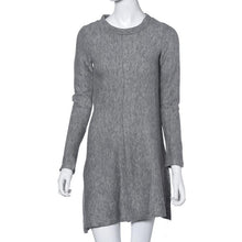 Womens Dresses Ladies Loose Knitted Sweater Jumper Pullover Knitwear Sexy Dress moda mujer J4U66