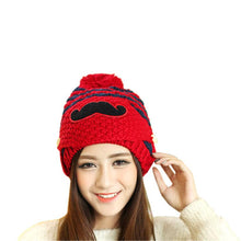 Cute gorro invierno Beard Hat For Women Fashion Beanies with Mouth Mask Hat Knit Cap Face Warm Ear Cap J4U66