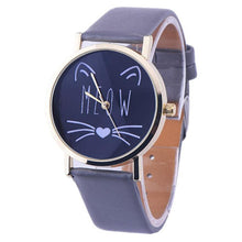 Popular Brand Watch Gift Cat Pattern Ladies Leather Band Analog Quartz Wrist Watch Montre Femme Clock Women FastShipping J4U66