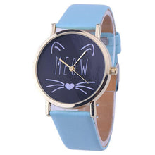 Popular Brand Watch Gift Cat Pattern Ladies Leather Band Analog Quartz Wrist Watch Montre Femme Clock Women FastShipping J4U66