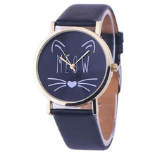 Popular Brand Watch Gift Cat Pattern Ladies Leather Band Analog Quartz Wrist Watch Montre Femme Clock Women FastShipping J4U66